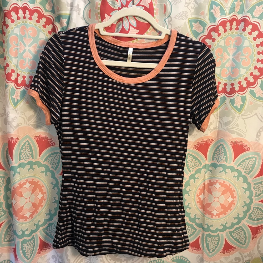 Striped crop tee